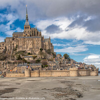 Buy canvas prints of Le mont saint michel, Benedictine Abbey by Holly Burgess