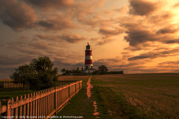 Winterton's Coastal Beacon at Dusk Picture Board by Holly Burgess