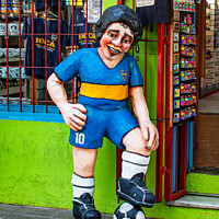 Buy canvas prints of Iconic Maradona: Argentina's Football Phenomenon by Holly Burgess