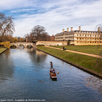 Buy canvas prints of The Backs, University  of Cambridge,  by Holly Burgess