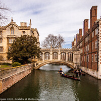 Buy canvas prints of The Bridge of Sighs in Cambridge, England by Holly Burgess