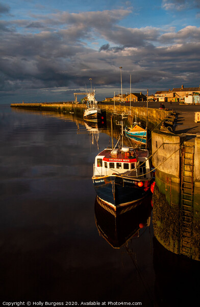 'Amble Harbour: A Timeless Maritime Snapshot' Picture Board by Holly Burgess