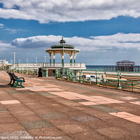 Buy canvas prints of Brighton sea front, Band stand East Sussex by Holly Burgess