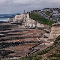 Buy canvas prints of East Bourne Beachy Head cliff tops,  by Holly Burgess
