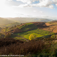 Buy canvas prints of Edale panoramic view off Derbyshire  by Holly Burgess