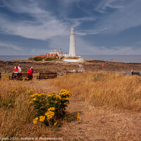 Buy canvas prints of St Marys Light house, North of Whitley bay, Tyne and Wear  by Holly Burgess