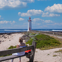 Buy canvas prints of Port Fairy, Griffiths Island Light house,  by Holly Burgess
