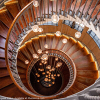 Buy canvas prints of 'London's Iconic Heals Staircase: A Luminary Dance by Holly Burgess