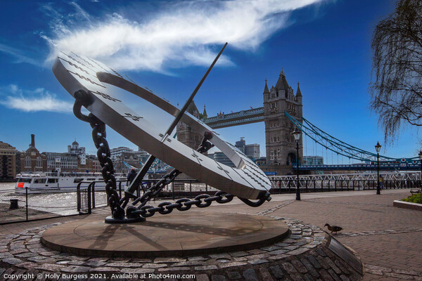 London Tower Bridge on the Thames  Picture Board by Holly Burgess
