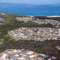 Buy canvas prints of Breathtaking Aerial Panorama of Australian Coastli by Holly Burgess