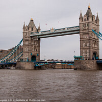 Buy canvas prints of Tower bridge London over the thames  by Holly Burgess