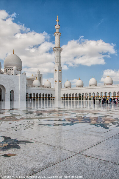 Sheikh Zayed Grand golden Mosque Abu Dhabi  Picture Board by Holly Burgess
