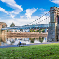 Buy canvas prints of Nottingham's Historic Wilford Suspension Bridge by Holly Burgess