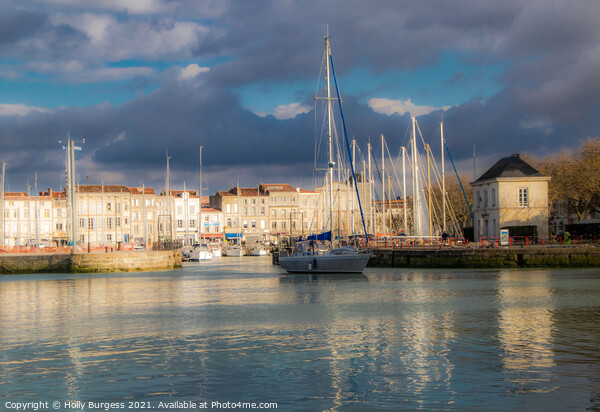 'Honfleur Harbour: Stormy Day Mystique' Picture Board by Holly Burgess