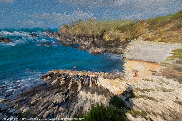 Cornish Cove's Abstract Panorama Picture Board by Holly Burgess