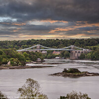 Buy canvas prints of 'Historic Telford's Bridge Over Serene Anglesey St by Holly Burgess