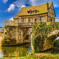 Buy canvas prints of Time-Honoured Watermill in Vernon, Normandy by Holly Burgess