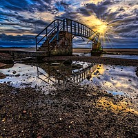 Buy canvas prints of Belahaven Bridge sunset by D.APHOTOGRAPHY 