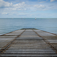 Buy canvas prints of Jetty Off Pegwell Beach by Gary Cooper