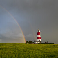 Buy canvas prints of Rainbows over Happisburgh Lighthouse by Bill Daniels