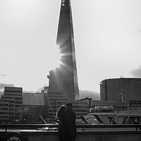 Buy canvas prints of A KISS, A BITE, THE SHARD by adrian parker