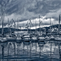 Buy canvas prints of Genoa marina #1 - Docks in blue by Claudio Lepri