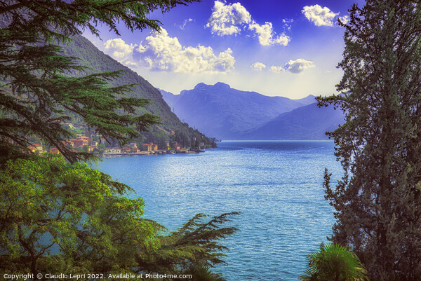 Finestra sul lago di Como. A window on the lake of Como. Picture Board by Claudio Lepri