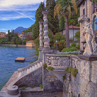 Buy canvas prints of Villa Monastero, noble mansion on Lake Como by Claudio Lepri