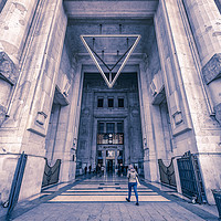 Buy canvas prints of Giant entrance to Central Station. Milan. by Claudio Lepri