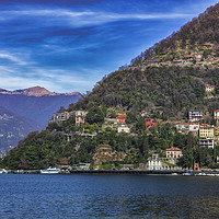 Buy canvas prints of Lake of Como with Brunate mountain by Claudio Lepri