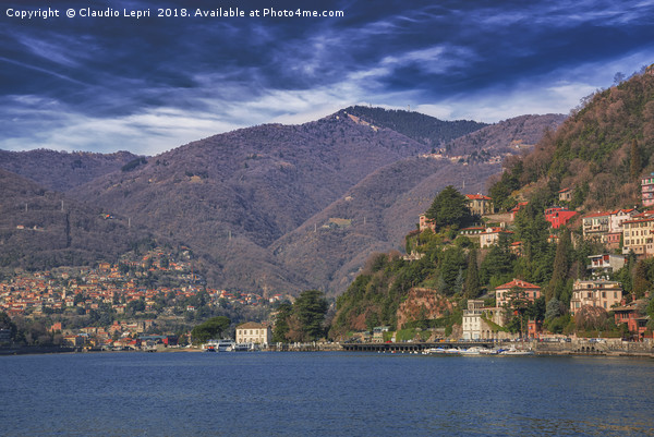 Lake of Como. Tavernola Picture Board by Claudio Lepri
