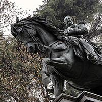 Buy canvas prints of The statue of Emperor Napoleon III on horseback by Claudio Lepri