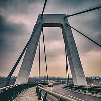 Buy canvas prints of Cable-stayed bridge at Malpensa Airport, Italy by Claudio Lepri