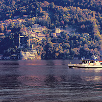 Buy canvas prints of Ferryboat on Como Lake, Italy by Claudio Lepri