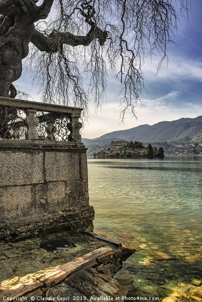 San Giulio isle from Orta San Giulio, lovely town Picture Board by Claudio Lepri