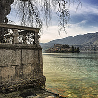 Buy canvas prints of San Giulio isle from Orta San Giulio, lovely town by Claudio Lepri