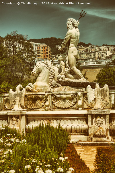 The Fountain of Neptune -  City background Picture Board by Claudio Lepri