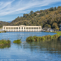 Buy canvas prints of The Panperduto Dam on the Ticino river in Lombardy Italy by Claudio Lepri