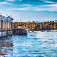 Buy canvas prints of The Panperduto Dam. The side on the Ticino river. by Claudio Lepri