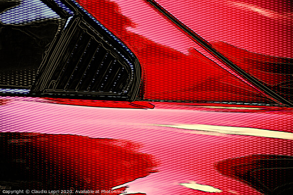 Rosso Ferrari #4 _ Digital Art Picture Board by Claudio Lepri