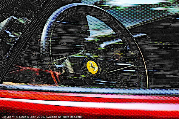 Rosso Ferrari #3 _Digital Art Picture Board by Claudio Lepri