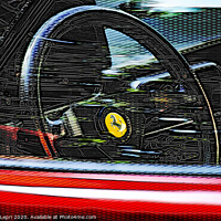 Buy canvas prints of Rosso Ferrari #3 _Digital Art by Claudio Lepri