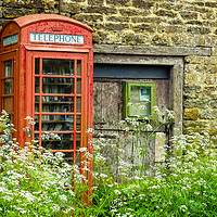 Buy canvas prints of Old redundant red public telephone box or is it? by Stephen Robinson