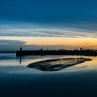 Buy canvas prints of Ramsgate Harbour at Sunset by robin whitehead