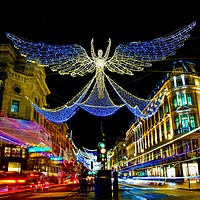 Buy canvas prints of Christmas in Regent Street marking 200 Years. by robin whitehead