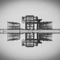 Buy canvas prints of Reflection at the West Pier (1of4) by robin whitehead