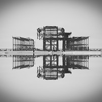 Buy canvas prints of Running Reflection at the West Pier (3of4) by robin whitehead