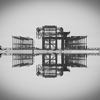 Buy canvas prints of Running Reflection at the West Pier (4of4) by robin whitehead