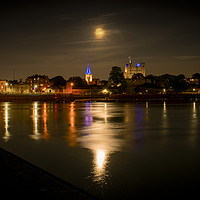 Buy canvas prints of Flower Moon over Rochester by robin whitehead