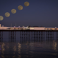 Buy canvas prints of Five Super-Moons by robin whitehead